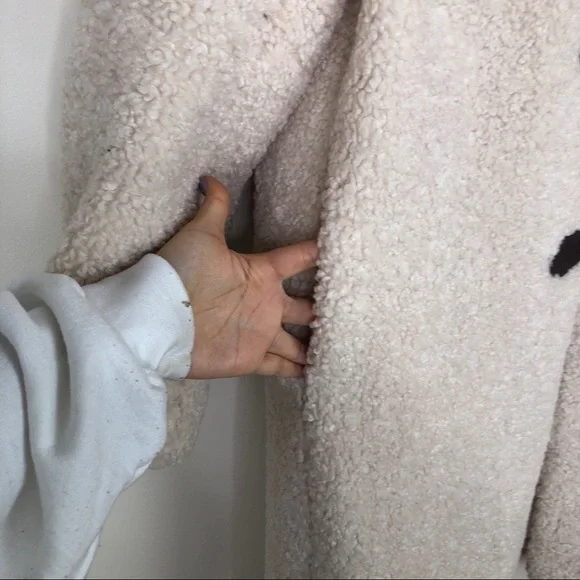 J. Crew Cream Sherpa Coat K2605 - Picture 6 of 10